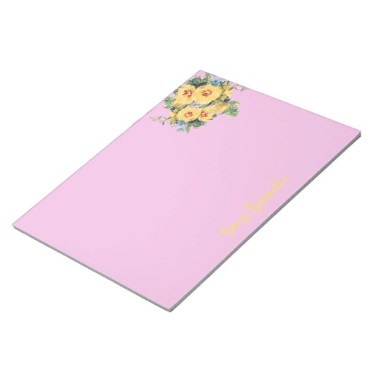 Prettty Floral Bouquet Custom Notizblock (angewinkelt)