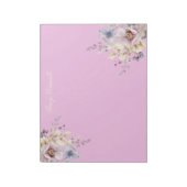 Prettty Pink Spring Floral Bouquet  Notizblock (Rotiert)