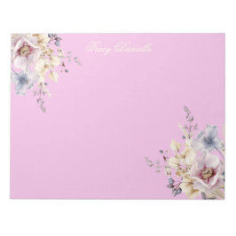 Prettty Pink Spring Floral Bouquet  Notizblock