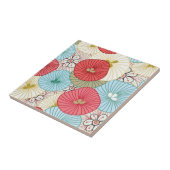 Pretty Abract Colorful Busy Floral Pattern Fliese (Seite)