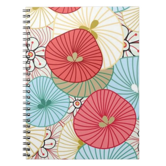 Pretty Abract Colorful Busy Floral Pattern Notizblock (Vorderseite)