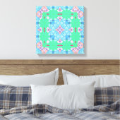 Pretty Abstract Home Wall Art blue and pink Leinwanddruck (Insitu (Schlafzimmer))