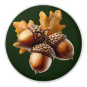 Pretty Acorns Oak Leaves Keramikknauf (Vorderseite)