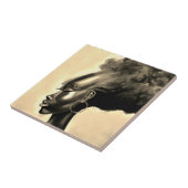 Pretty African Woman Painting Tile Fliese (Seite)