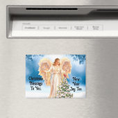 Pretty Angel With Cardinal Christmas Magnet (In Situ (Geschirrspüler))