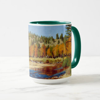 Pretty Autumn Colorado Mountain Stream Tasse