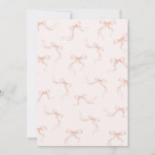 Pretty Ballerina Pink Bow Ribbon Ballet Birthday Einladung (Rückseite)