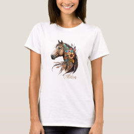 Pretty Bay Horse T-Shirt with Name
