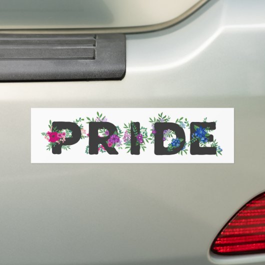 Pretty Bi Pride Floral Autoaufkleber (Auf Auto)
