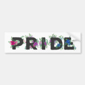 Pretty Bi Pride Floral Autoaufkleber (Vorne)