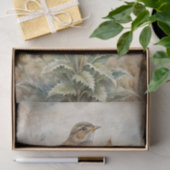 Pretty Bird Perched on Purple Thistle Flowers Seidenpapier (Geschenk)