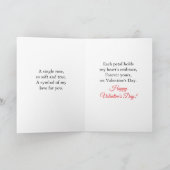 Pretty Black Rose on Rustic Chair Valentine's Day Karte (Innenseite)