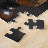 Pretty Black Rose on Rustic Chair Valentine's Day Puzzle (Seite)