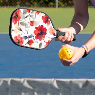 Pretty Blooming Red Blossoms Pickleball Schläger