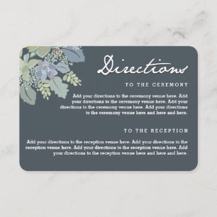 Pretty Blooms Vintage-Gärten Hochzeitsanweisungen Begleitkarte