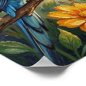 Pretty  Blue and Green Parakeets  Poster (Ecke)