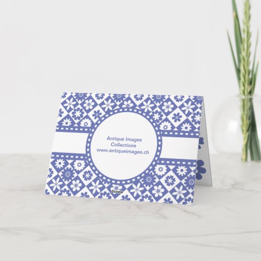 Pretty Blue and White All Occasion Thank You Notes Dankeskarte (Rückseite)
