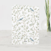 Pretty Blue Birds Birthday Karte (Rückseite)