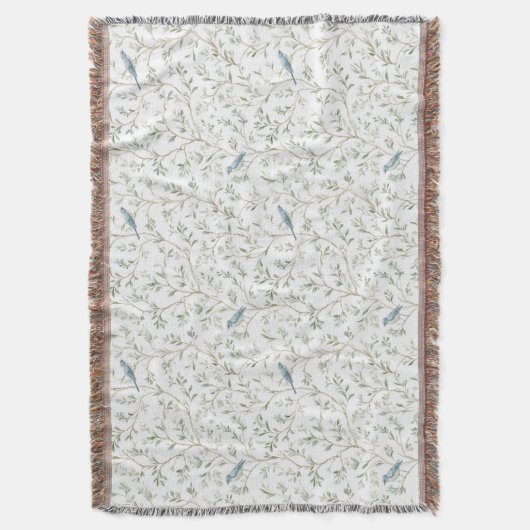 Pretty Blue Birds Decke (Vorderseite Vertikal)