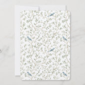 Pretty Blue Birds Dream Bridal Shower Einladung (Rückseite)