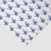 Pretty Blue Butterflies Birthday Seidenpapier (Ausschnitt)