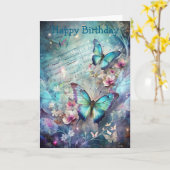 Pretty Blue Butterfly Karte (Gelbe Blume)