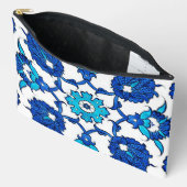 “Pretty Blue Duo Floral ” Cosmetic Accessory Pouch Zubehörtasche (Offen)