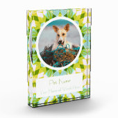 Pretty Blue Green Pet Cat Dog Memorial Keepsake Fotoblock (Links)