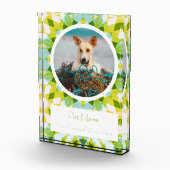 Pretty Blue Green Pet Cat Dog Memorial Keepsake Fotoblock (Rechts)
