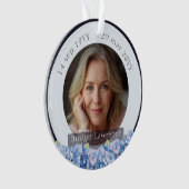 Pretty Blue Hydrangea Flowers Remembrance Memorial Ornament (Vorderseite)
