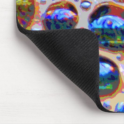 Pretty Blue Iridescent Coffee Bubbles Mousepad (Ecke)