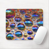 Pretty Blue Iridescent Coffee Bubbles Mousepad (Mit Mouse)