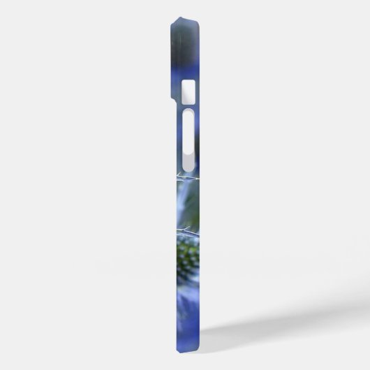 Pretty Blue Sea Holly Thistle Monogram Case-Mate iPhone Hülle (Rückseite / Links)