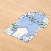 Pretty Blue wedding and festival Acryleinladungen (Ablage )