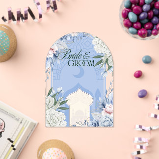 Pretty Blue wedding and festival Acryleinladungen