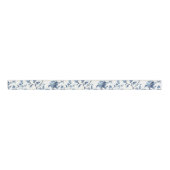 Pretty Blue White Floral Bridal Shower Ripsband (Vorderseite)