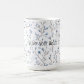 Pretty Blue White Flowers  Kaffeetasse (Mittel)