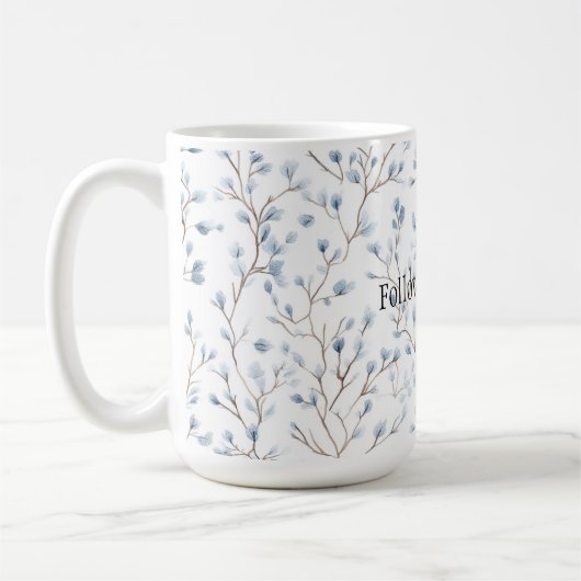 Pretty Blue White Flowers  Kaffeetasse (Links)