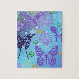 Pretty Blues Butterflies Puzzle