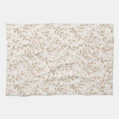 Pretty Blush Pink Cream Floral  Geschirrtuch (Horizontal)