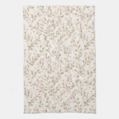 Pretty Blush Pink Cream Floral  Geschirrtuch (Vertikal)