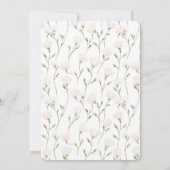 Pretty Blush Pink Floral Baby Shower Einladung (Rückseite)