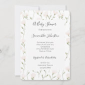 Pretty Blush Pink Floral Baby Shower Einladung (Vorderseite)