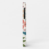 Pretty Blush Pink Floral Botanical Monogram Case-Mate iPhone Hülle (Hinten/Links)