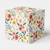 Pretty Blush Pink Floral Botanical Monogram Geschenkschachtel (Rückseite)