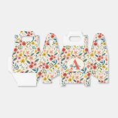 Pretty Blush Pink Floral Botanical Monogram Geschenkschachtel (Ungefaltet)