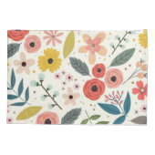 Pretty Blush Pink Floral Botanical Monogram Kissenbezug (Rückseite)