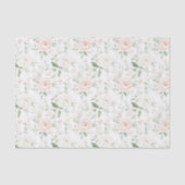 Pretty Blush Pink Floral Wedding Seidenpapier (Vorderseite)