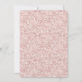 Pretty Blush Pink Glitter Birthday Einladung (Rückseite)