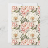 Pretty Blush Pink Peony Floral 100th Birthday Einladung (Rückseite)